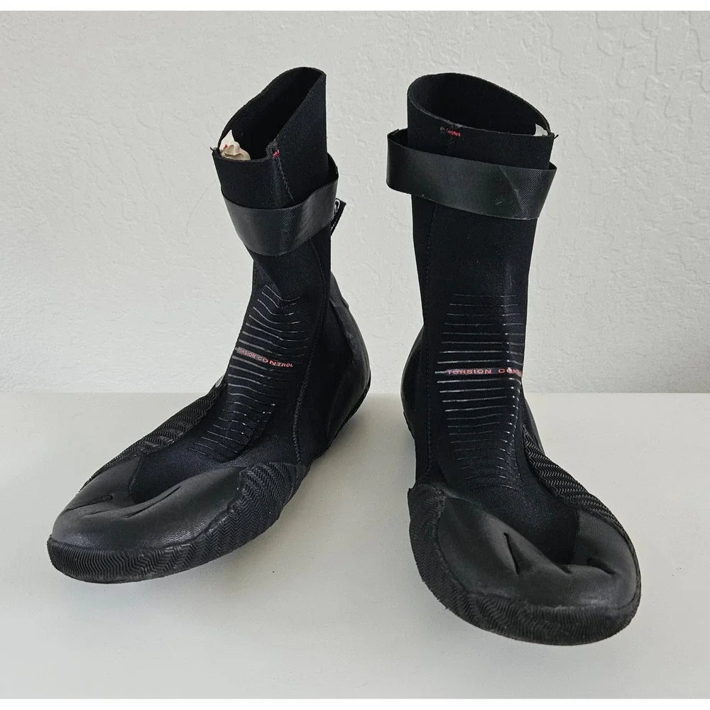 O'Neill Heat 3mm Round Toe Boots Mens 11 Black Neoprene Water Sports Surfing